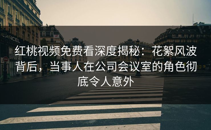 红桃视频免费看深度揭秘：花絮风波背后，当事人在公司会议室的角色彻底令人意外